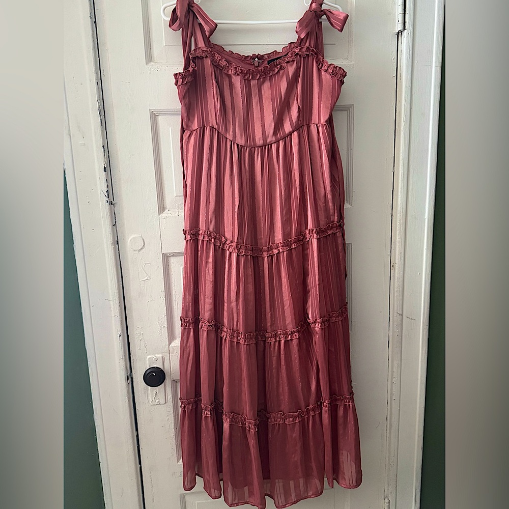 Lulu's Dusty Rose Ruffled Dress